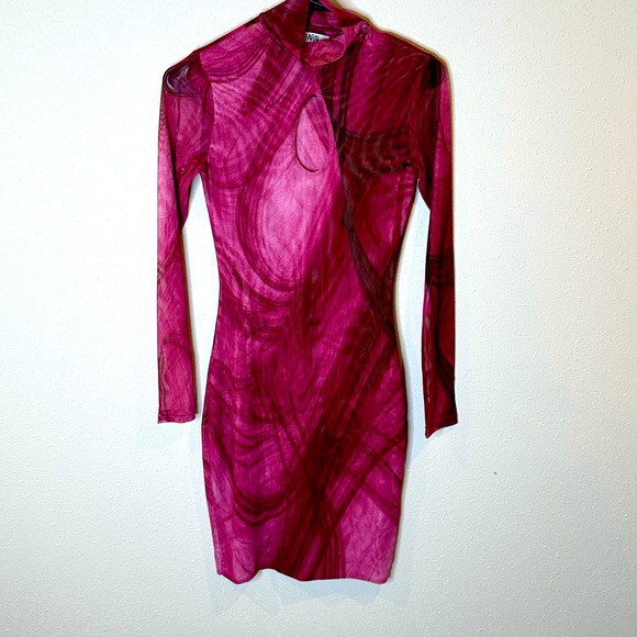 Bodycon mesh keyhole Farai London‎ dress-xs - Picture 1 of 4